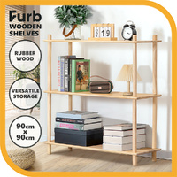 Furb 3-Tier Wooden Rack Storage Organizer Display Stand Hallway Console Table