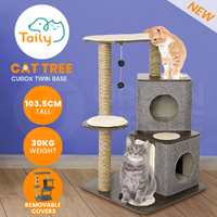 Taily Cat Tree Tower Scratching Post Scratcher Wood Cat Condo House Bed Cat Toys